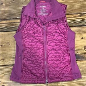 L.L. Bean Fuchsia Pink Purple Women’s Quilted Fleece Vest